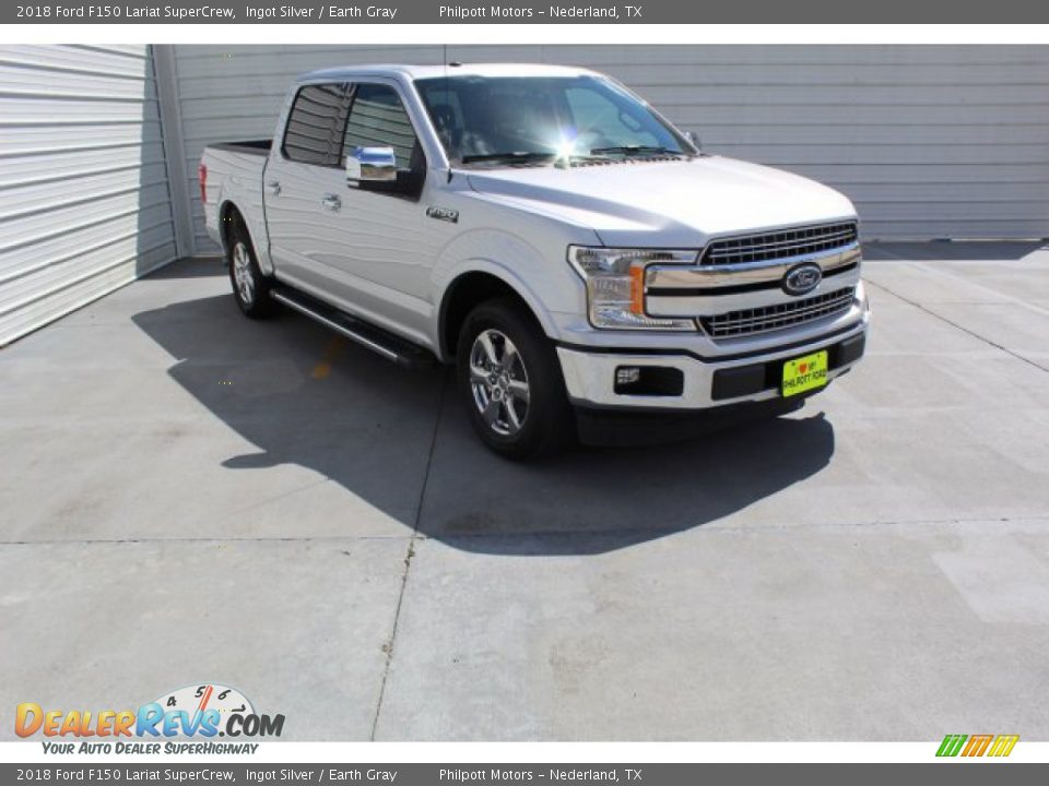 2018 Ford F150 Lariat SuperCrew Ingot Silver / Earth Gray Photo #2