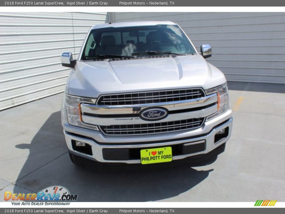 2018 Ford F150 Lariat SuperCrew Ingot Silver / Earth Gray Photo #3