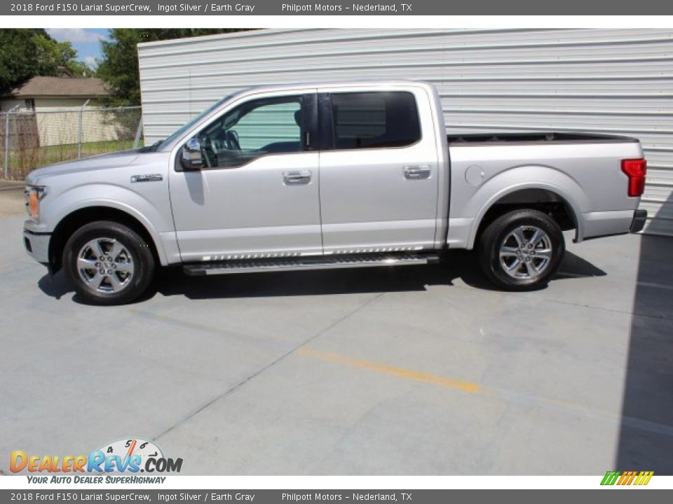2018 Ford F150 Lariat SuperCrew Ingot Silver / Earth Gray Photo #6