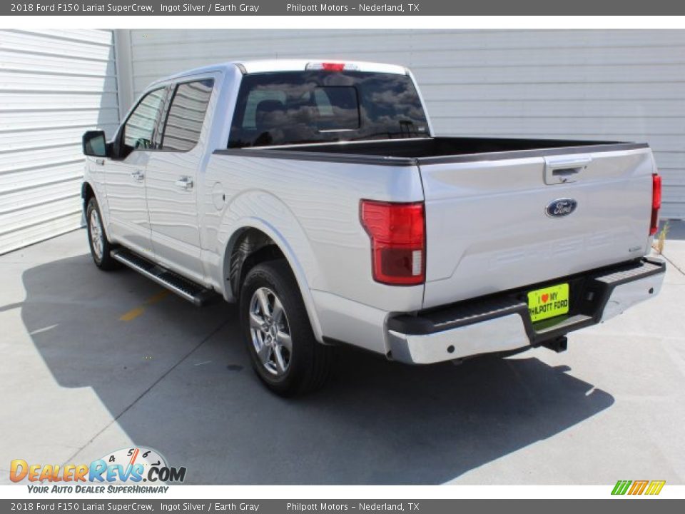 2018 Ford F150 Lariat SuperCrew Ingot Silver / Earth Gray Photo #7