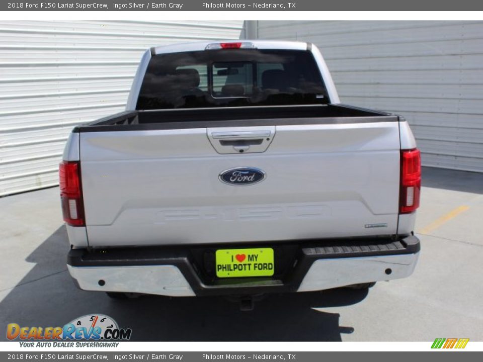 2018 Ford F150 Lariat SuperCrew Ingot Silver / Earth Gray Photo #8