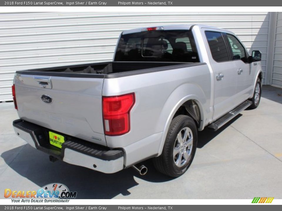 2018 Ford F150 Lariat SuperCrew Ingot Silver / Earth Gray Photo #9