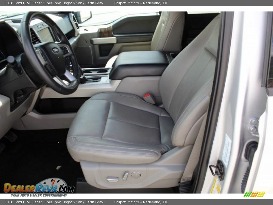 2018 Ford F150 Lariat SuperCrew Ingot Silver / Earth Gray Photo #11