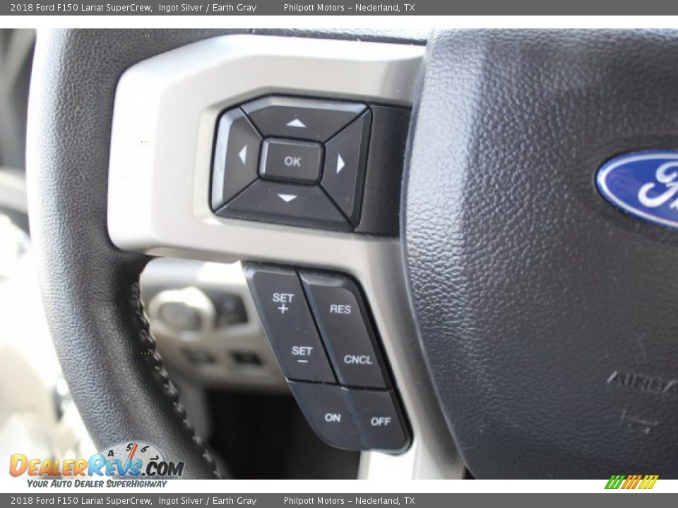 2018 Ford F150 Lariat SuperCrew Ingot Silver / Earth Gray Photo #13
