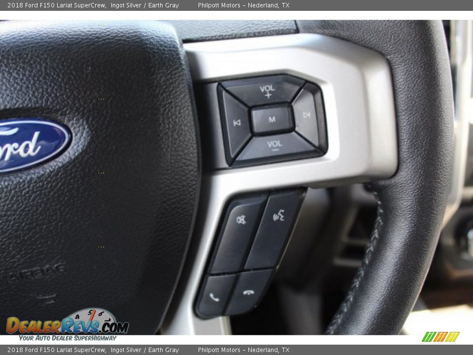 2018 Ford F150 Lariat SuperCrew Ingot Silver / Earth Gray Photo #14