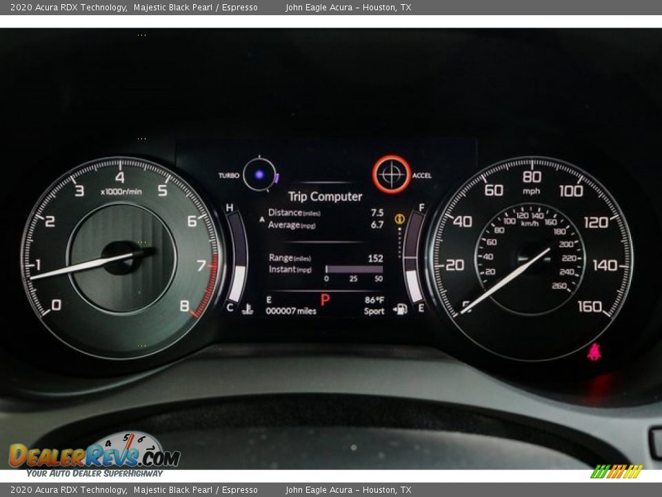 2020 Acura RDX Technology Majestic Black Pearl / Espresso Photo #35