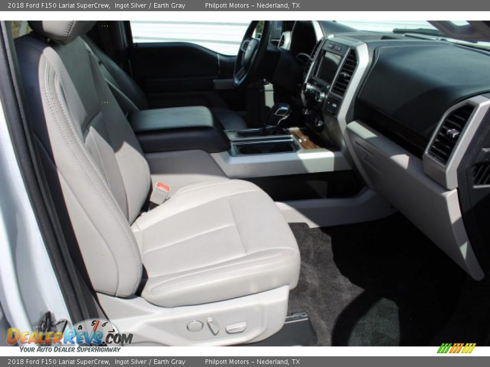 2018 Ford F150 Lariat SuperCrew Ingot Silver / Earth Gray Photo #27