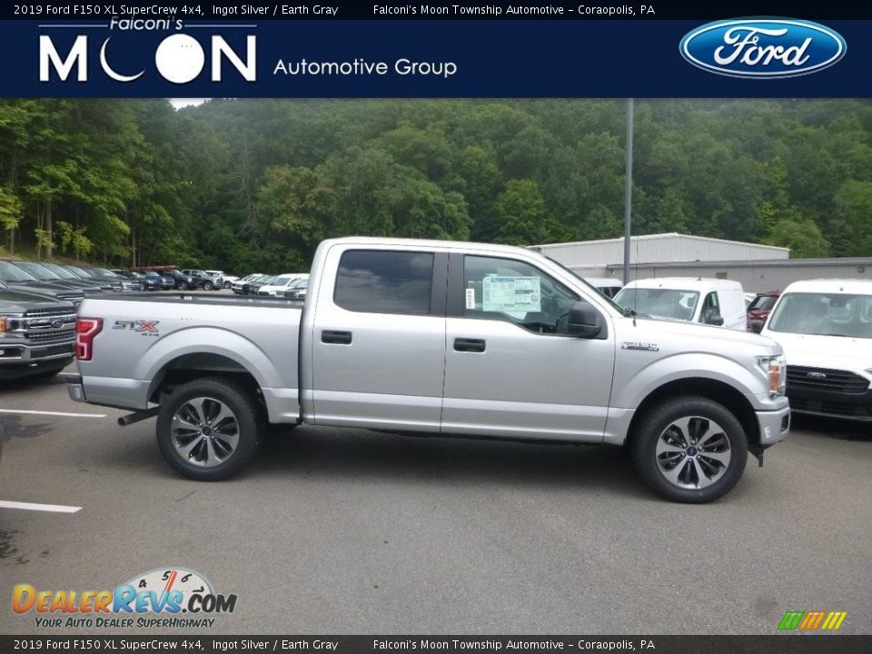 2019 Ford F150 XL SuperCrew 4x4 Ingot Silver / Earth Gray Photo #1