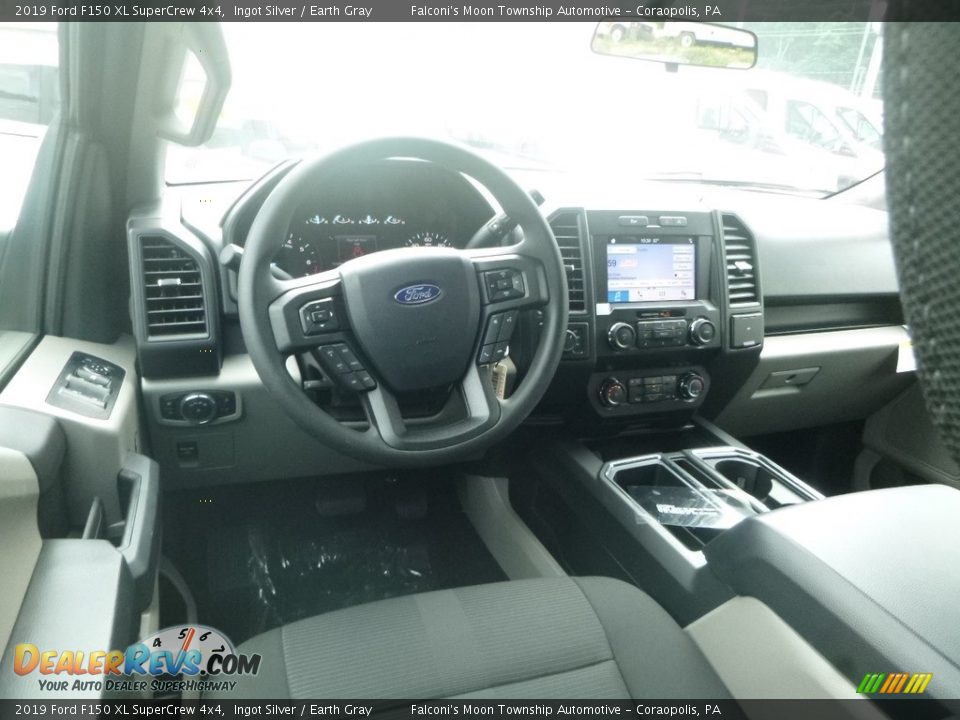 2019 Ford F150 XL SuperCrew 4x4 Ingot Silver / Earth Gray Photo #9