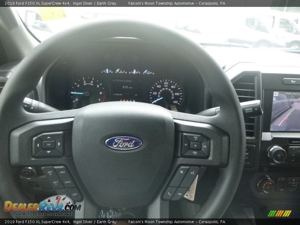 2019 Ford F150 XL SuperCrew 4x4 Ingot Silver / Earth Gray Photo #15