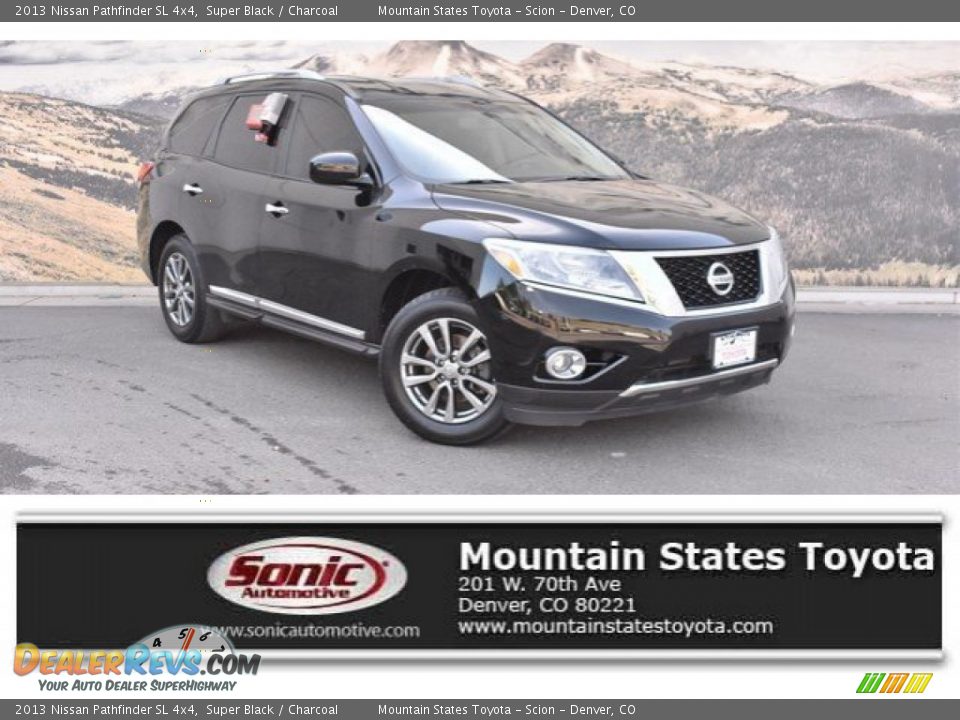 2013 Nissan Pathfinder SL 4x4 Super Black / Charcoal Photo #1