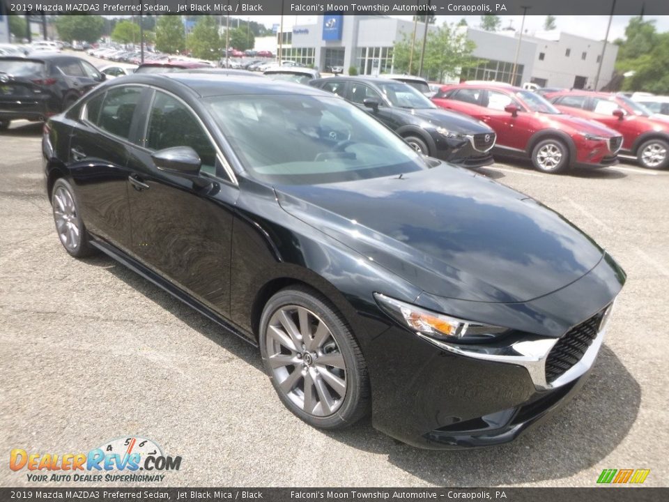 2019 Mazda MAZDA3 Preferred Sedan Jet Black Mica / Black Photo #3