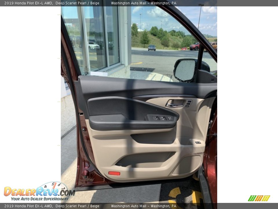 2019 Honda Pilot EX-L AWD Deep Scarlet Pearl / Beige Photo #10