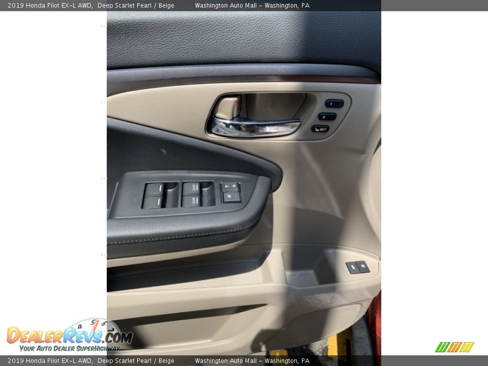 2019 Honda Pilot EX-L AWD Deep Scarlet Pearl / Beige Photo #11