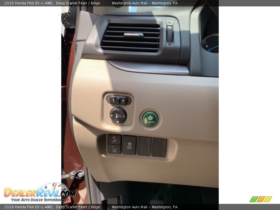 2019 Honda Pilot EX-L AWD Deep Scarlet Pearl / Beige Photo #12