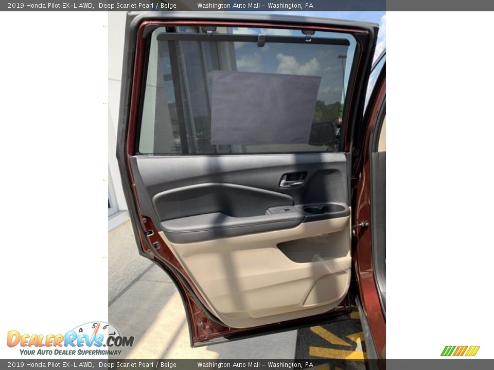 2019 Honda Pilot EX-L AWD Deep Scarlet Pearl / Beige Photo #16