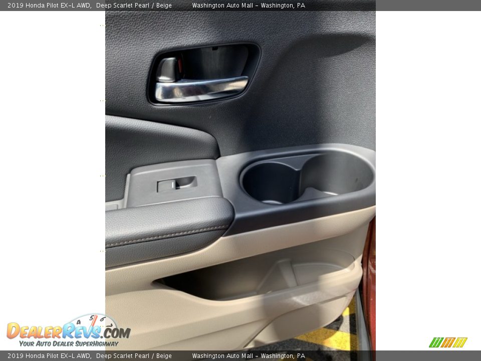 2019 Honda Pilot EX-L AWD Deep Scarlet Pearl / Beige Photo #17