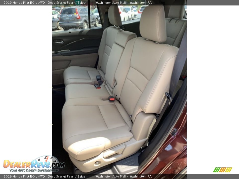 2019 Honda Pilot EX-L AWD Deep Scarlet Pearl / Beige Photo #18