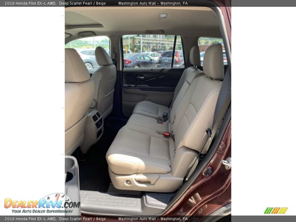 2019 Honda Pilot EX-L AWD Deep Scarlet Pearl / Beige Photo #19