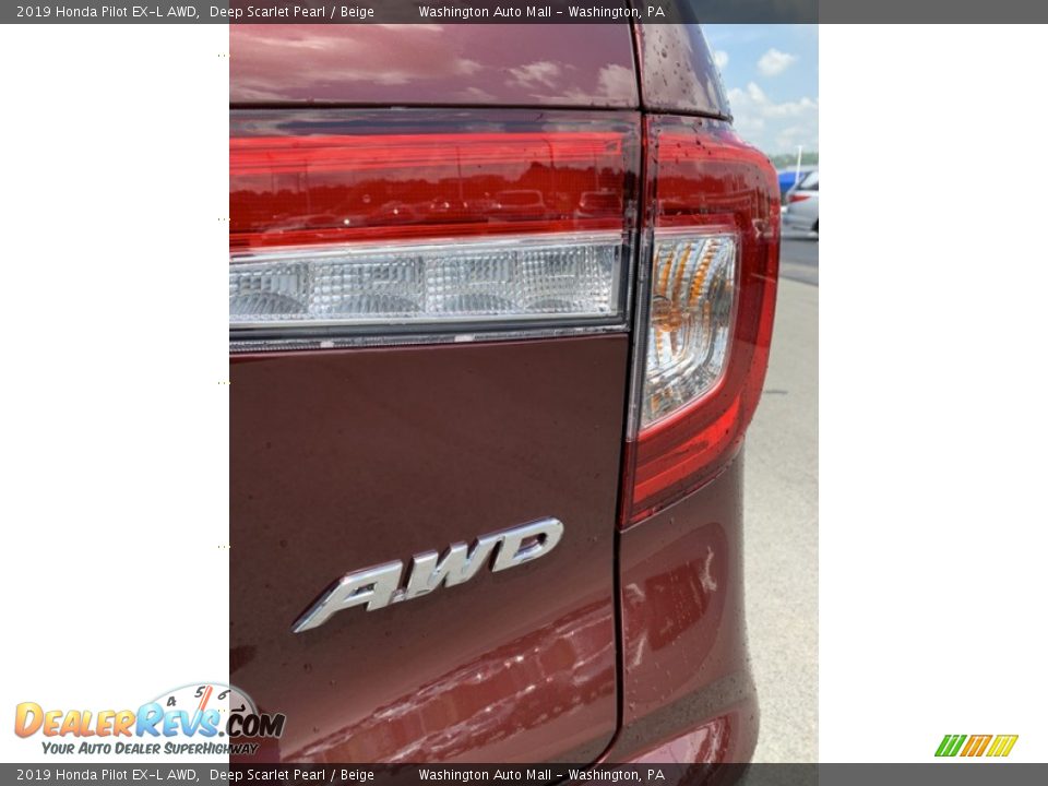 2019 Honda Pilot EX-L AWD Deep Scarlet Pearl / Beige Photo #25