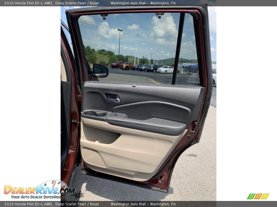 2019 Honda Pilot EX-L AWD Deep Scarlet Pearl / Beige Photo #26