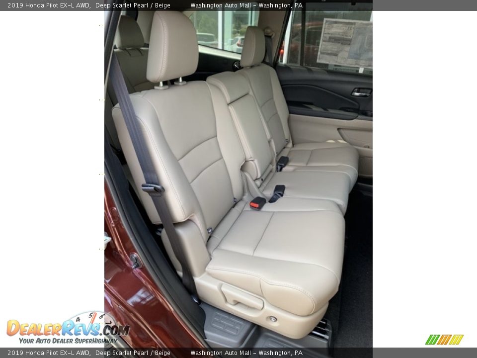 2019 Honda Pilot EX-L AWD Deep Scarlet Pearl / Beige Photo #27