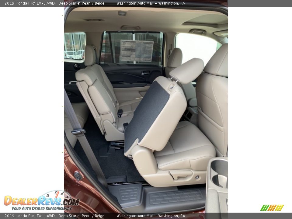2019 Honda Pilot EX-L AWD Deep Scarlet Pearl / Beige Photo #28
