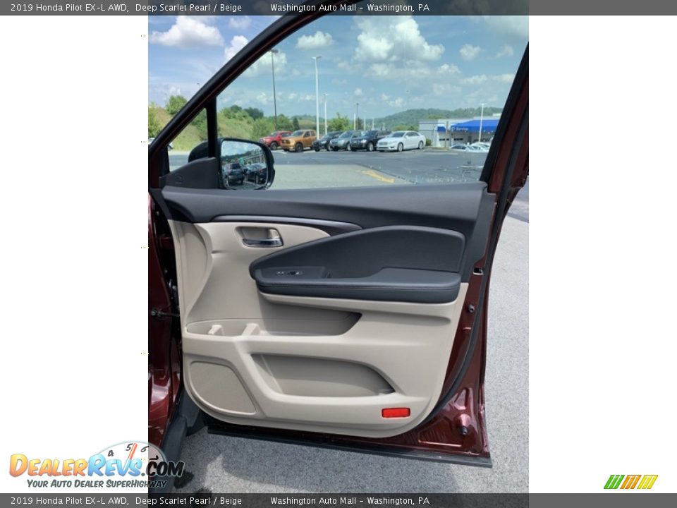 2019 Honda Pilot EX-L AWD Deep Scarlet Pearl / Beige Photo #31