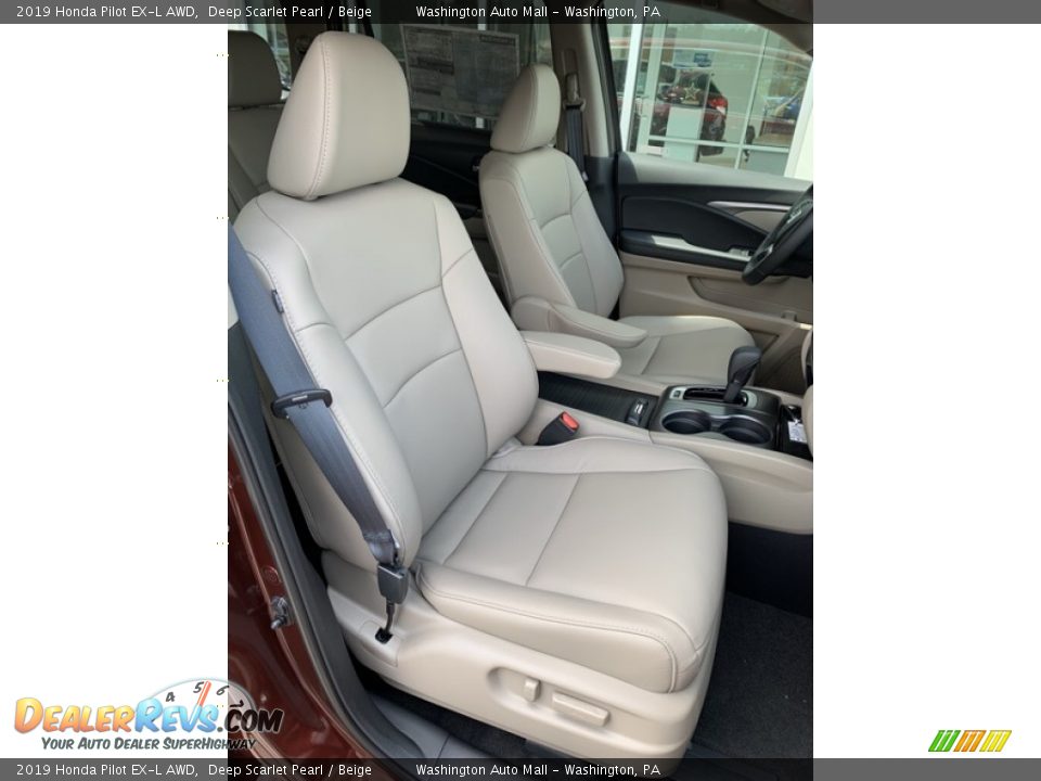 2019 Honda Pilot EX-L AWD Deep Scarlet Pearl / Beige Photo #32