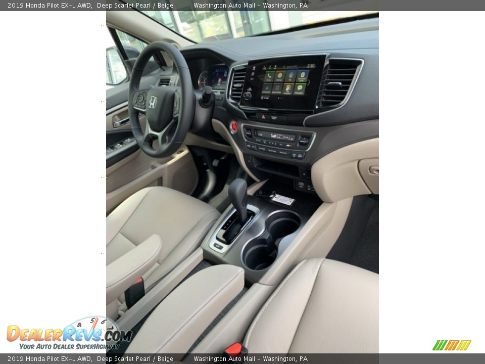 2019 Honda Pilot EX-L AWD Deep Scarlet Pearl / Beige Photo #33