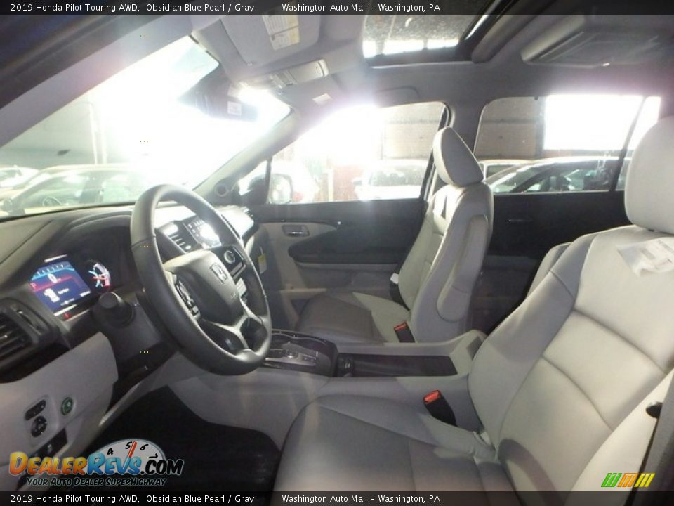 2019 Honda Pilot Touring AWD Obsidian Blue Pearl / Gray Photo #6