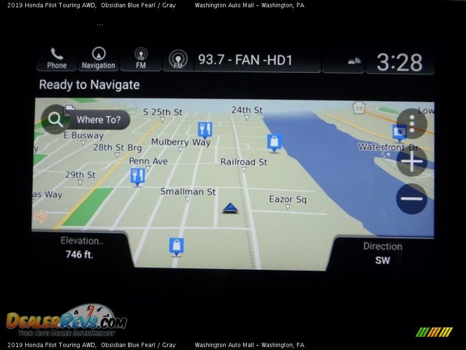 2019 Honda Pilot Touring AWD Obsidian Blue Pearl / Gray Photo #12