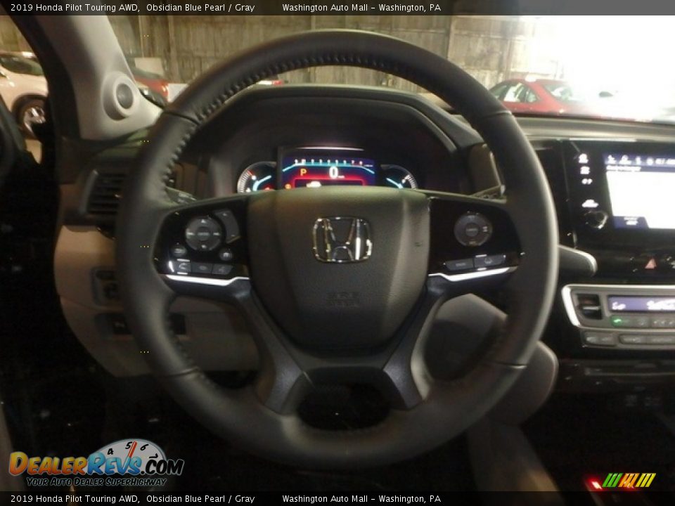 2019 Honda Pilot Touring AWD Obsidian Blue Pearl / Gray Photo #13