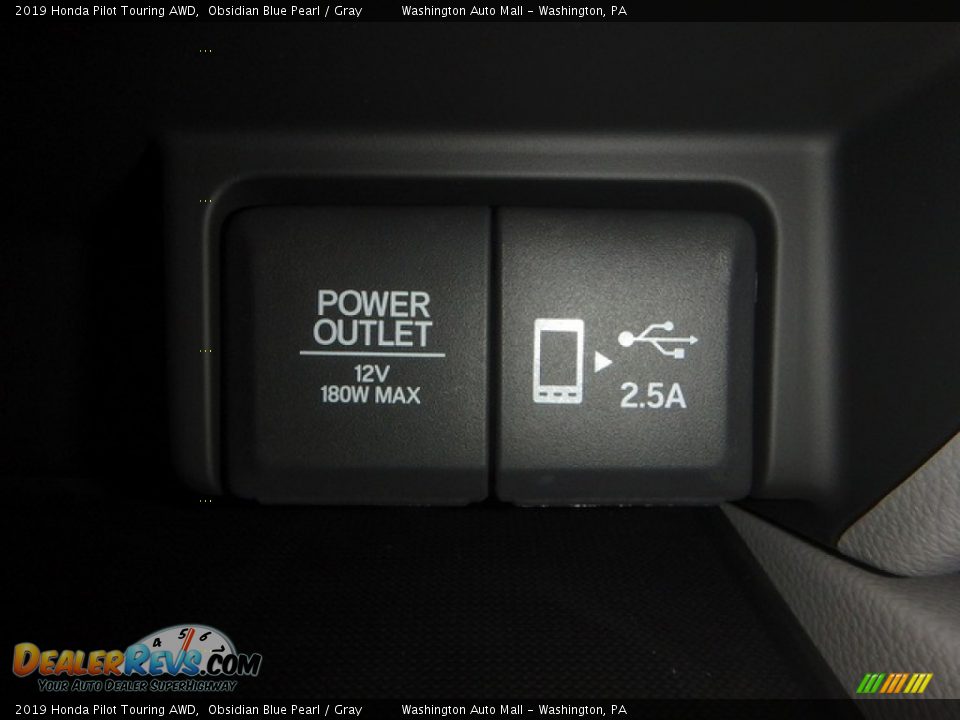 2019 Honda Pilot Touring AWD Obsidian Blue Pearl / Gray Photo #15