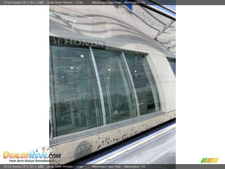 2019 Honda CR-V EX-L AWD Lunar Silver Metallic / Gray Photo #15