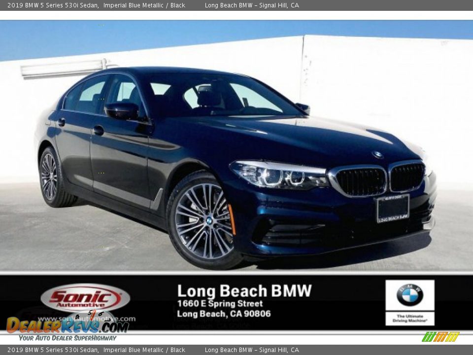 2019 BMW 5 Series 530i Sedan Imperial Blue Metallic / Black Photo #1