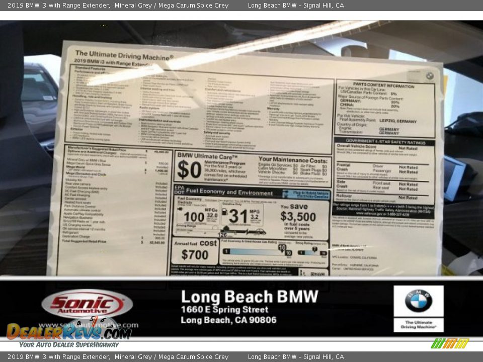 2019 BMW i3 with Range Extender Mineral Grey / Mega Carum Spice Grey Photo #10