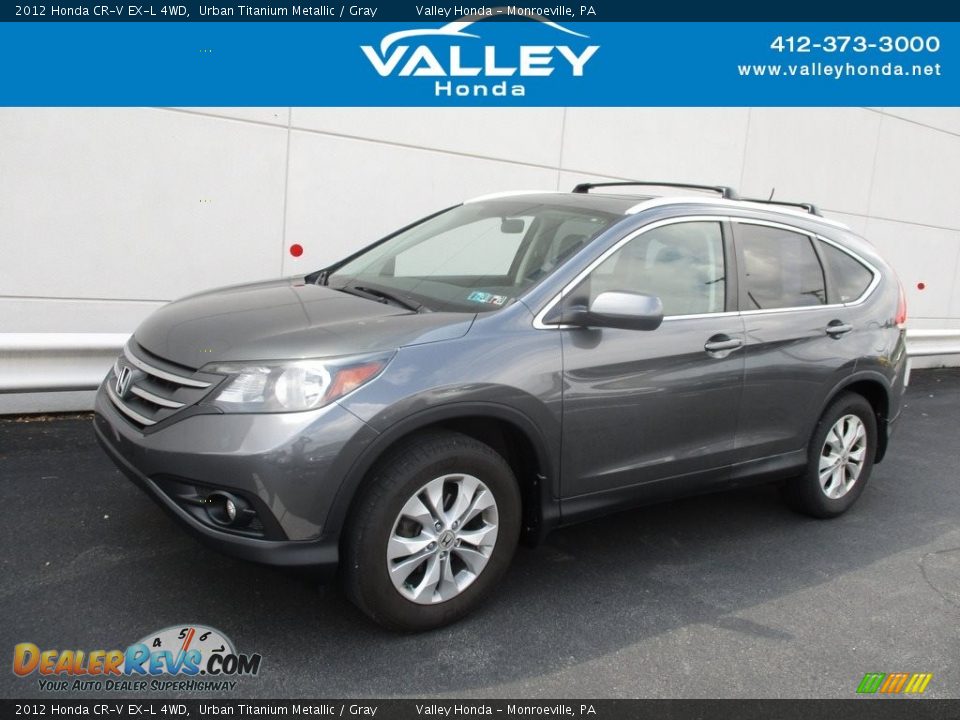 2012 Honda CR-V EX-L 4WD Urban Titanium Metallic / Gray Photo #1