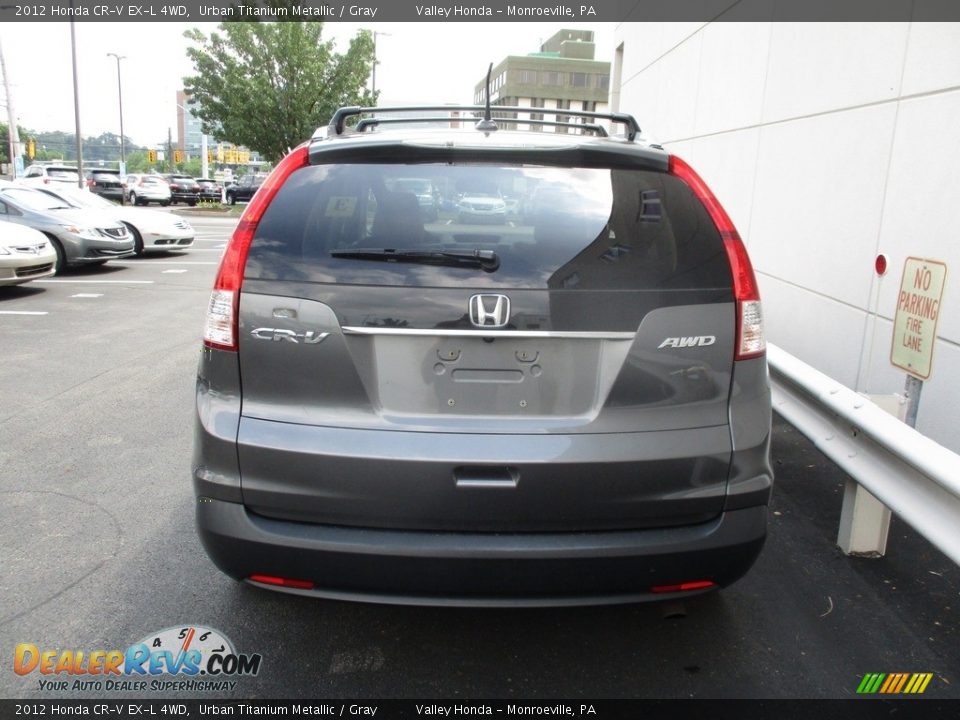 2012 Honda CR-V EX-L 4WD Urban Titanium Metallic / Gray Photo #4