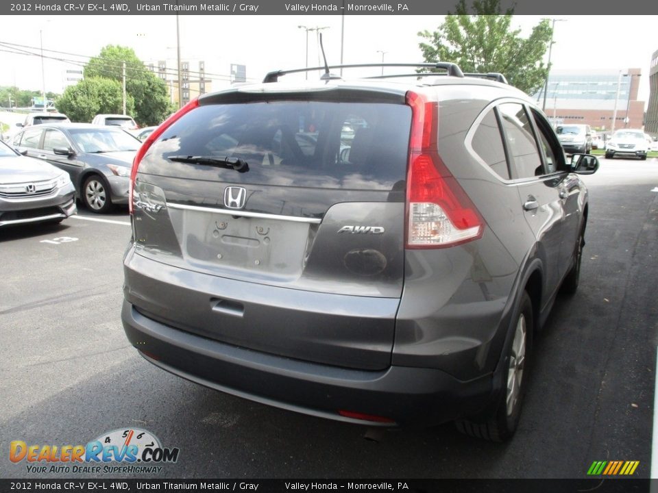 2012 Honda CR-V EX-L 4WD Urban Titanium Metallic / Gray Photo #5