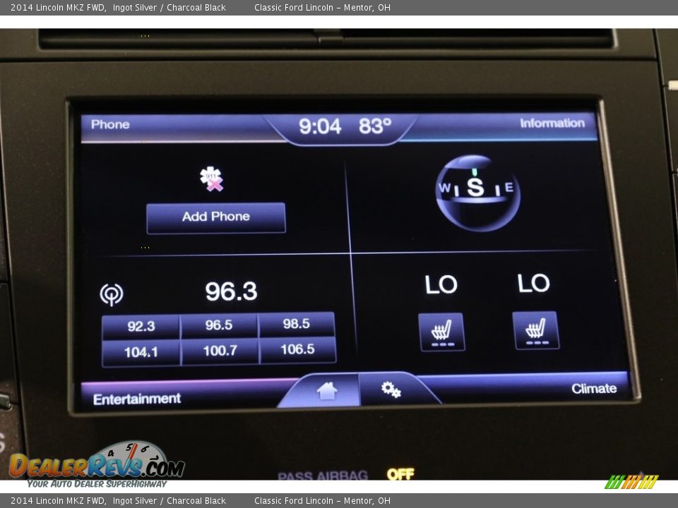 2014 Lincoln MKZ FWD Ingot Silver / Charcoal Black Photo #11