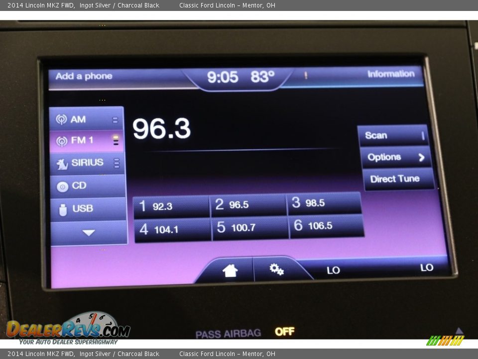 2014 Lincoln MKZ FWD Ingot Silver / Charcoal Black Photo #13