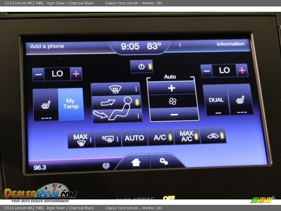 2014 Lincoln MKZ FWD Ingot Silver / Charcoal Black Photo #14