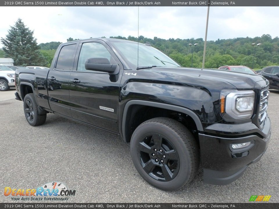 2019 GMC Sierra 1500 Limited Elevation Double Cab 4WD Onyx Black / Jet Black/Dark Ash Photo #3