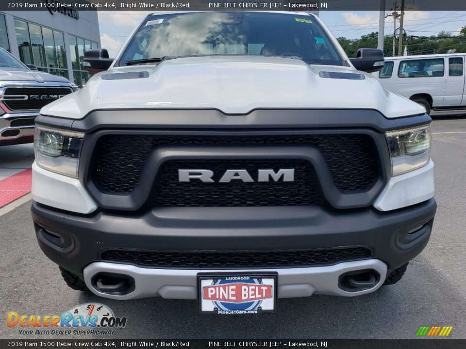2019 Ram 1500 Rebel Crew Cab 4x4 Bright White / Black/Red Photo #2