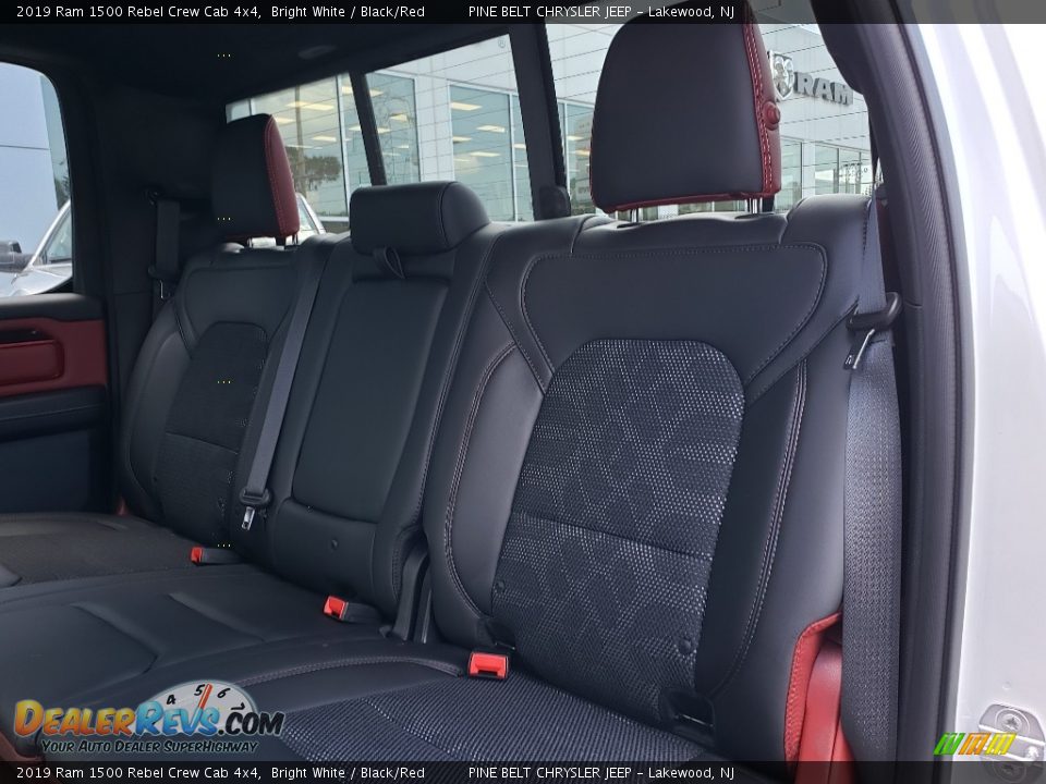 2019 Ram 1500 Rebel Crew Cab 4x4 Bright White / Black/Red Photo #6