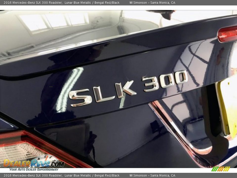 2016 Mercedes-Benz SLK 300 Roadster Lunar Blue Metallic / Bengal Red/Black Photo #7