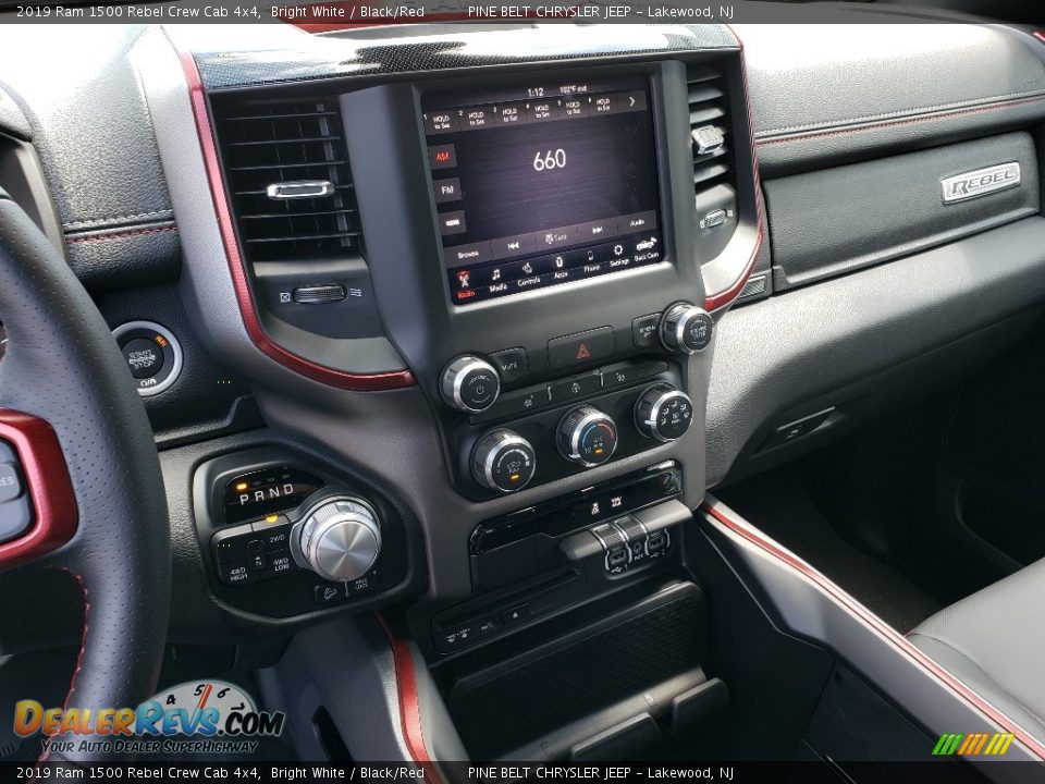 2019 Ram 1500 Rebel Crew Cab 4x4 Bright White / Black/Red Photo #10