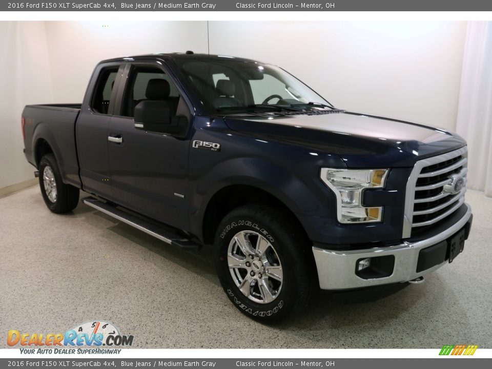 2016 Ford F150 XLT SuperCab 4x4 Blue Jeans / Medium Earth Gray Photo #1