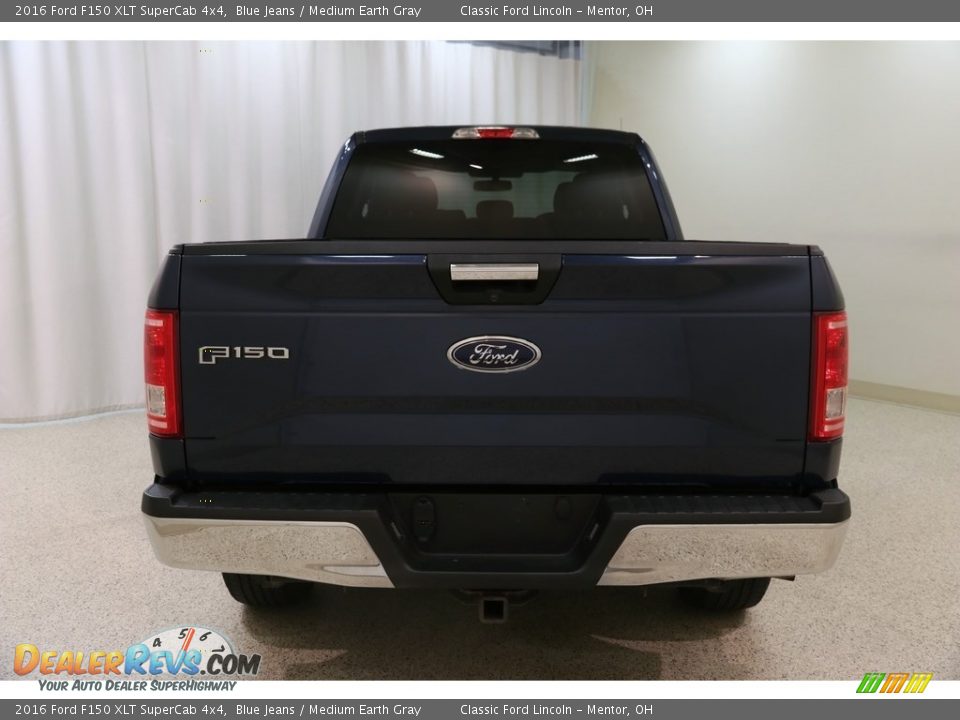 2016 Ford F150 XLT SuperCab 4x4 Blue Jeans / Medium Earth Gray Photo #20